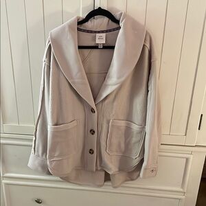 EUC knox rose look for less fleece cardigan size medium